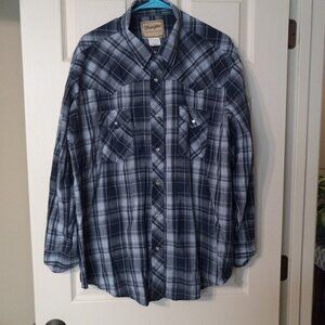 Wrangler Western Shirt Men's Size 2XL Pearl snaps